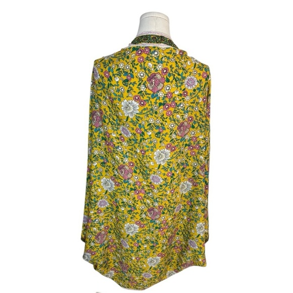 ANTHROPOLOGIE Floral Cocoon Kimono OS One Size Top Resort Casual Beach Vacation - Picture 6 of 11